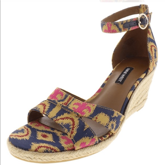 Nine West | Shoes | Nwob Nine West Jeranna Mixed Media Wedges | Poshmark